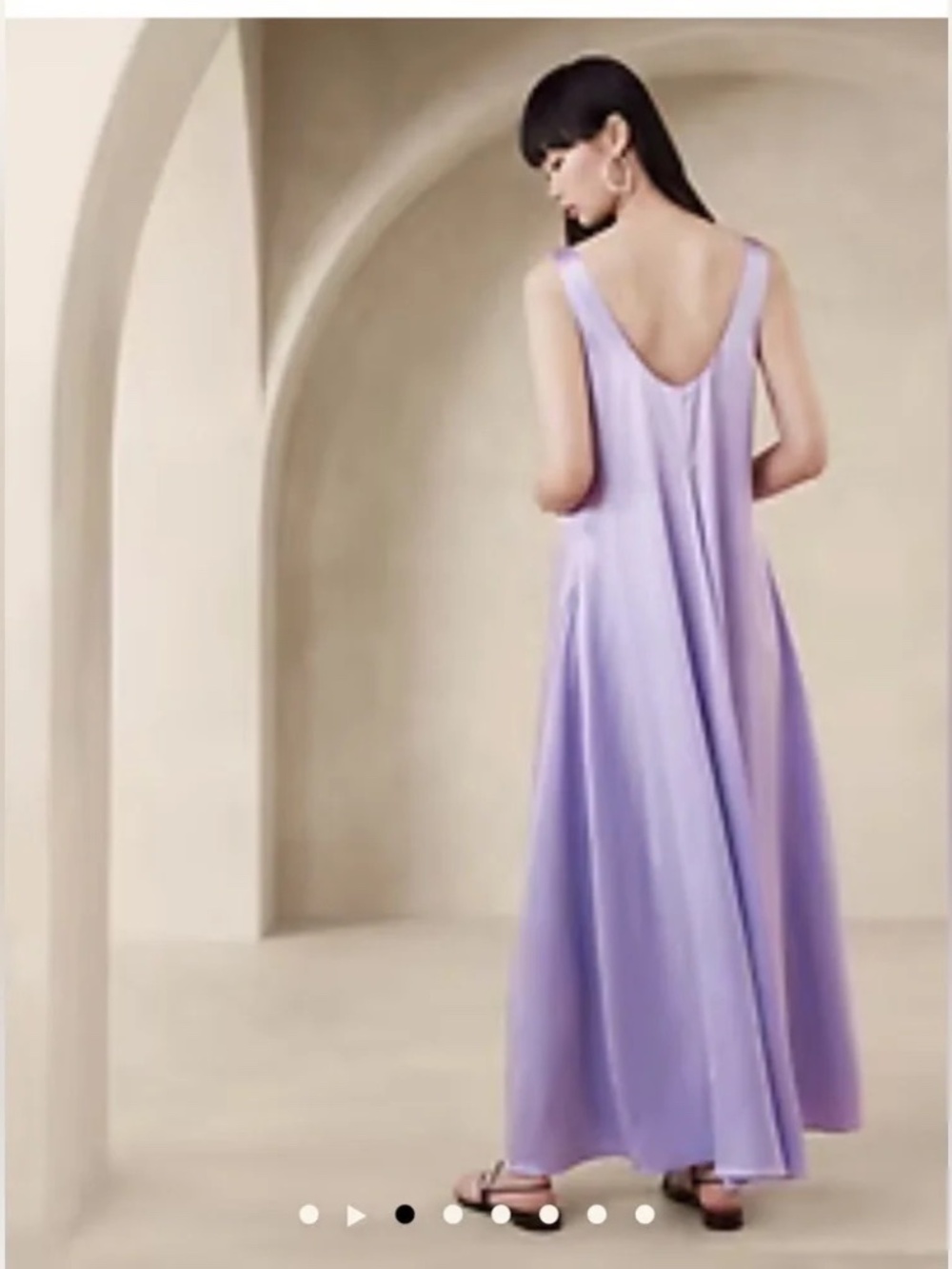 Banana Republic Serenade 100% Silk Lilac Purple Sleeveless Maxi Dress